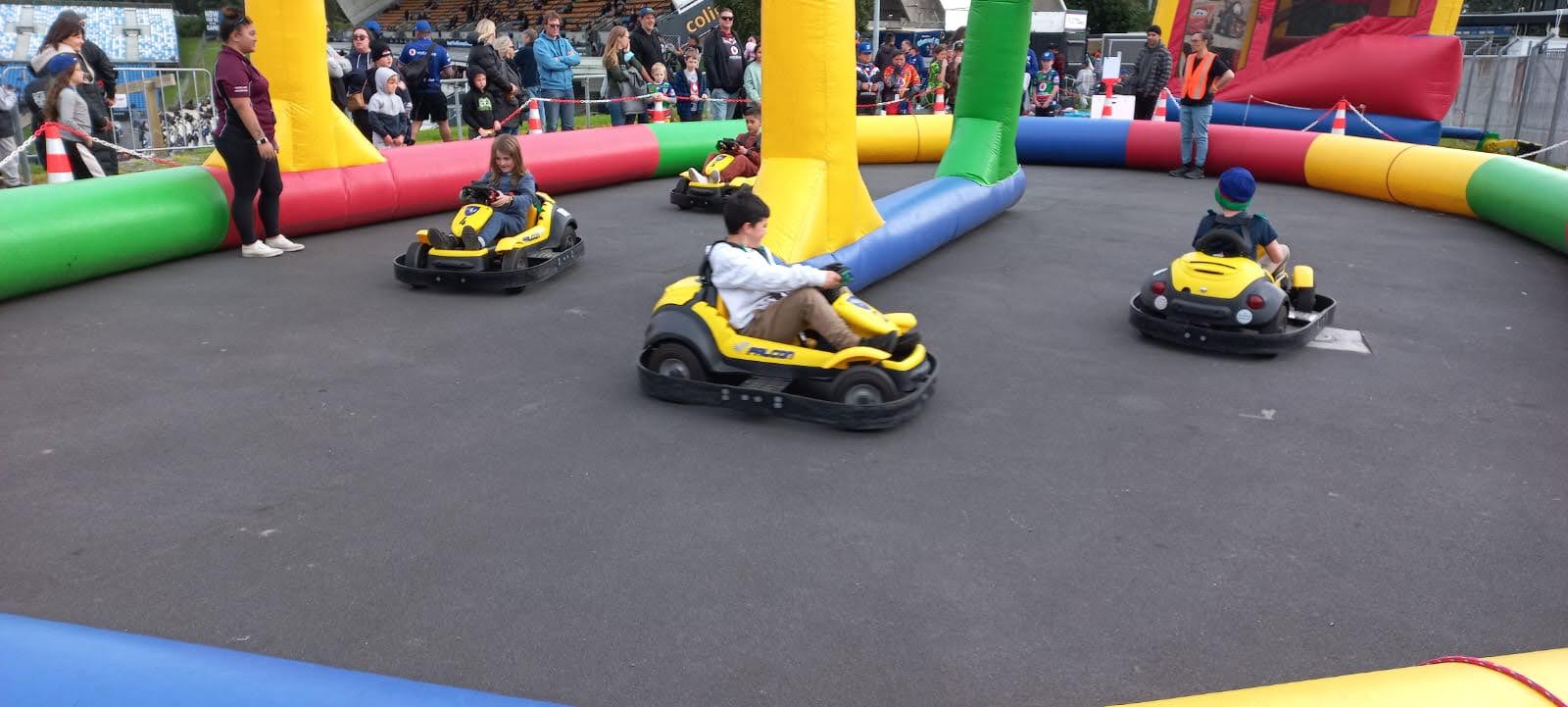 Electric go karts ride at mount smart stadium